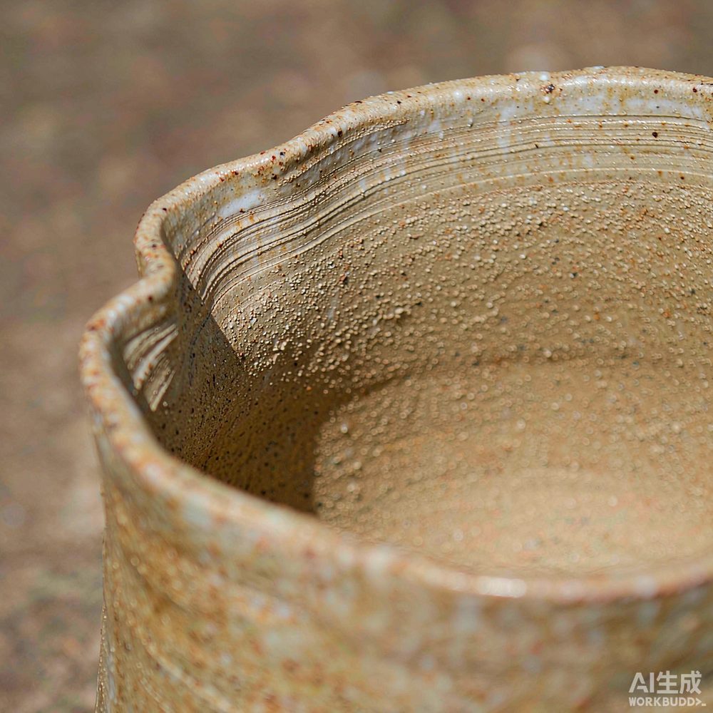素烧浅钵 口沿细节